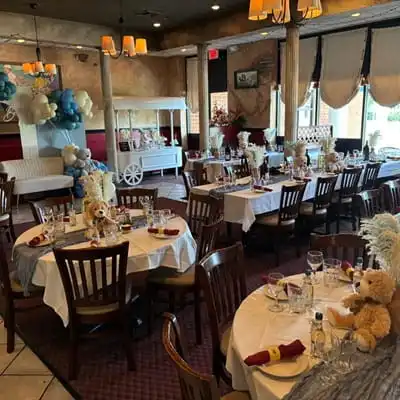 Italian catering spread from Carlucci's Grill in Princeton Junction, NJ